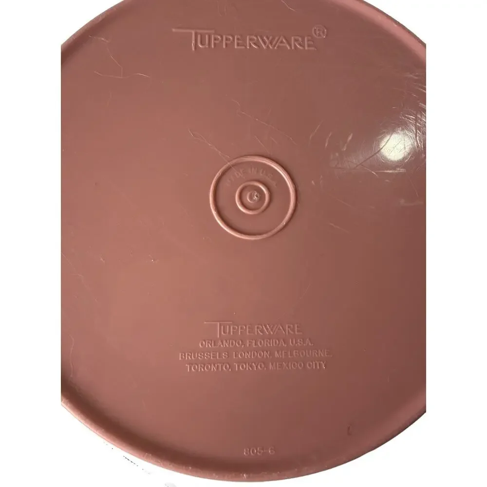 Vintage Tupperware Decorator Canister Set 3 Pink Mauve 805 807 811 w/Lids